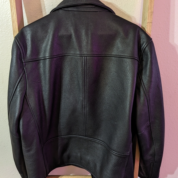 Coach leather motorcycle style jacket - Picture 2 of 6